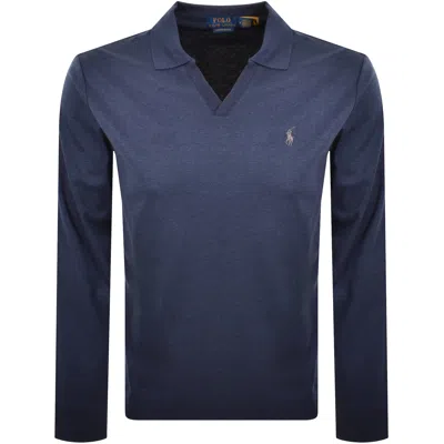 Ralph Lauren Custom Slim Fit Polo T Shirt Navy In Blue
