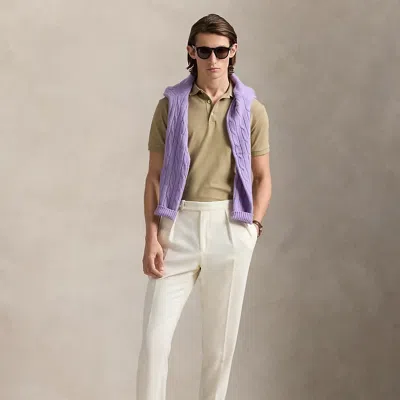 Ralph Lauren Custom Slim Fit Stretch Mesh Polo Shirt In Brown