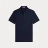Ralph Lauren Custom Slim Fit Washed Piqué Polo Shirt In Classic Chairman Navy
