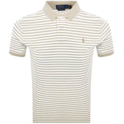 Ralph Lauren Custom Slim Polo T Shirt Beige In Sand