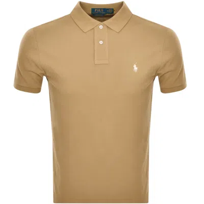Ralph Lauren Custom Slim Polo T Shirt Brown