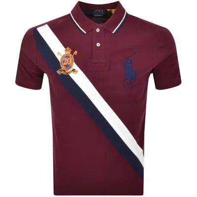 Ralph Lauren Custom Slim Polo T Shirt Burgundy In Brown