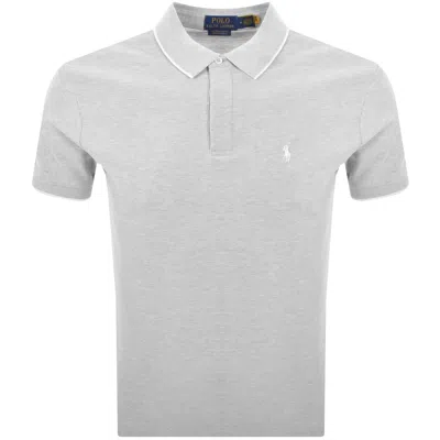 Ralph Lauren Custom Slim Polo T Shirt Grey In Gray