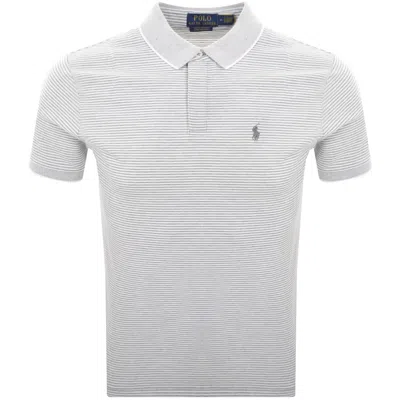 Ralph Lauren Custom Slim Polo T Shirt Grey In Gray