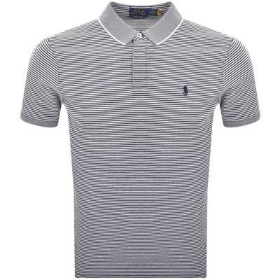 Ralph Lauren Custom Slim Polo T Shirt Navy In Blue