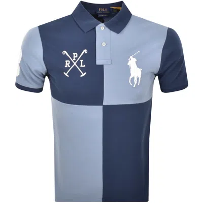 Ralph Lauren Custom Slim Polo T Shirt Navy In Blue