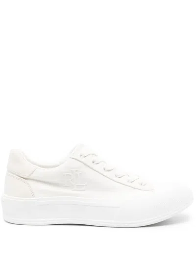 Ralph Lauren Daisie Rubberised-logo Sneakers In 中性色