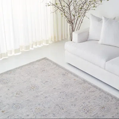 Ralph Lauren Daisy Lauren  1520 Performance Floral Rug In Light Gray