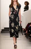 Ralph Lauren Damian Floral-printed Crepe Midi Dress In Multi