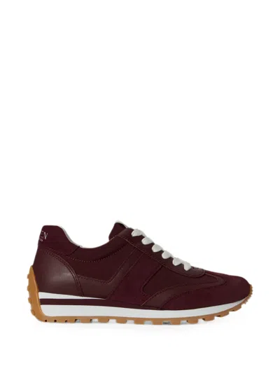 Ralph Lauren Dani Color-blocked Sneakers In Red