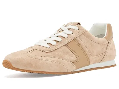 Ralph Lauren Dani Suede Leather Low-profile Sneakers Women's Shoes Tan/tan: 8 M In Animal Print