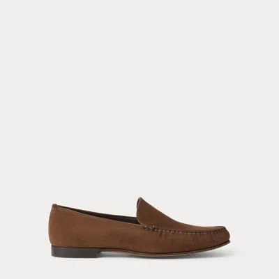 Ralph Lauren Darcey Calf-suede Loafer In Luggage Brown