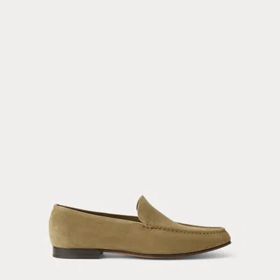 Ralph Lauren Darcey Calf-suede Loafer In Porcini
