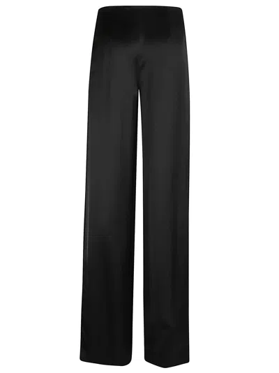 Polo Ralph Lauren Ralph Lauren Straight Leg Satin Trousers In Black