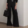 Polo Ralph Lauren Daria Linen Wide-leg Pant In Black