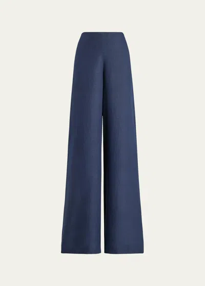 POLO RALPH LAUREN DARIA LINEN WIDE-LEG PANTS