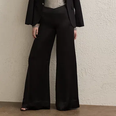 Polo Ralph Lauren Daria Washed Satin Pant In Black