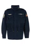 Ralph Lauren Utility Jacket With Pockets And Patches In Blue