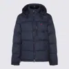 Ralph Lauren Quilted Hooded Jacket With Pockets And Chest Pocket In Blue