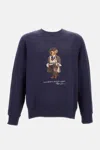 Ralph Lauren Dark Blue Logo Sweatshirt In Blue