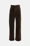 Ralph Lauren Olive Green Ribbed Textured Pants In Brown