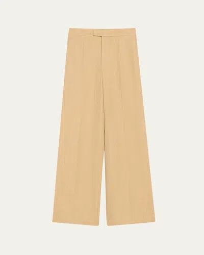 Polo Ralph Lauren Dean Silk-linen Twill Pants In Tan