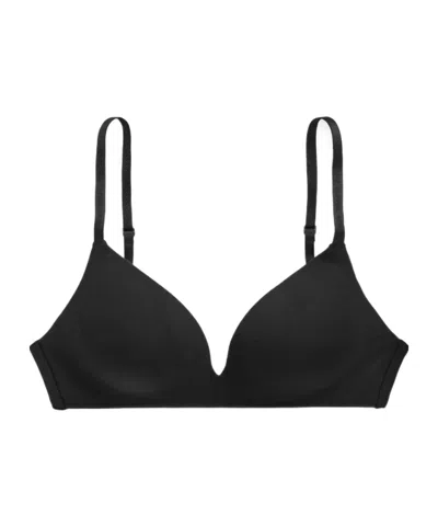 Ralph Lauren Deep V-neck Bra In Black