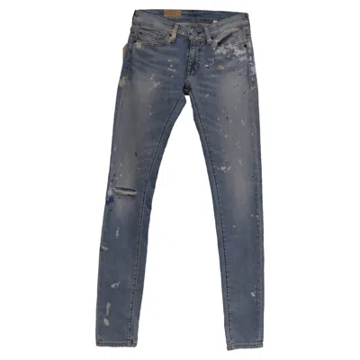 Ralph Lauren Denim & Supply Distressed Jeans In Light Blue Cotton