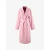 Ralph Lauren Denim Bear Logo-embroidered Cotton Bathrobe Carmel Pink In Pink