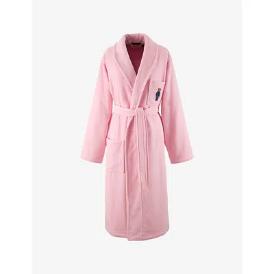 Ralph Lauren Denim Bear Logo-embroidered Cotton Bathrobe Carmel Pink