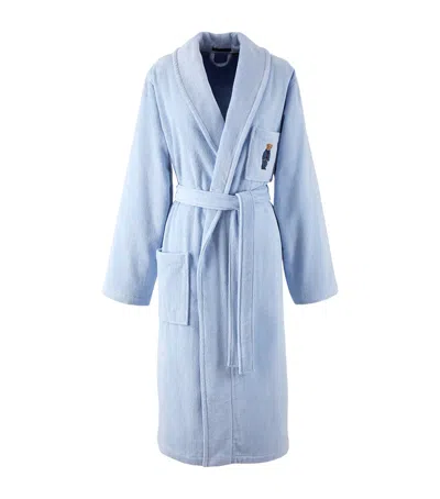 Ralph Lauren Denim Bear Robe In Blue