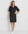 Ralph Lauren Denim Shift Dress In Black