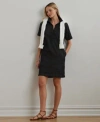 Ralph Lauren Denim Cotton Shift Dress Xxs 3x In Black