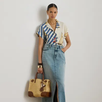 Ralph Lauren Denim Maxiskirt In Blue