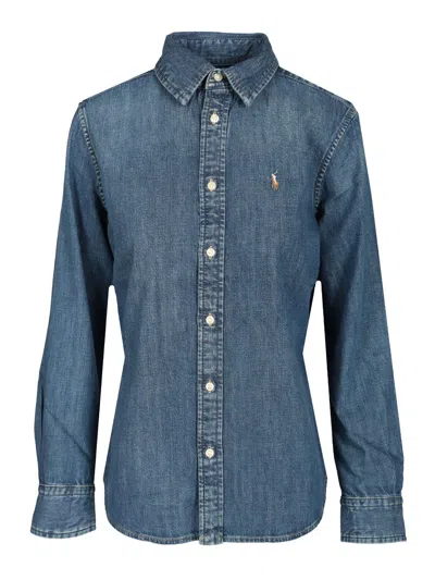 Ralph Lauren Denim Shirt In Blue