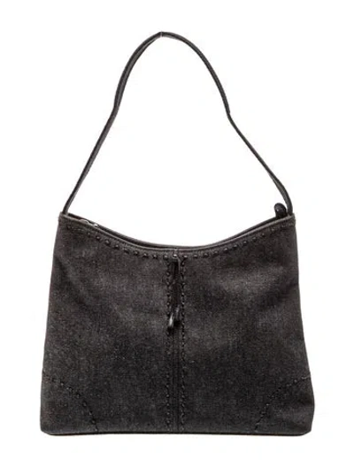 Pre-owned Ralph Lauren Denim Shoulder Bag In Black
