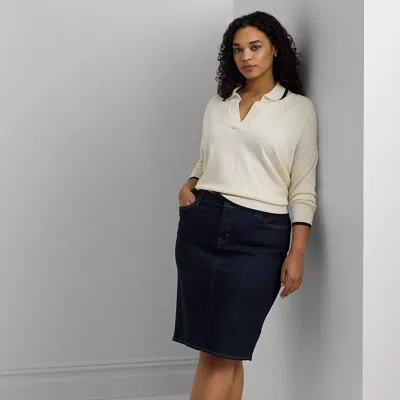 Ralph Lauren Denim Skirt In Rinse Wash In Blue