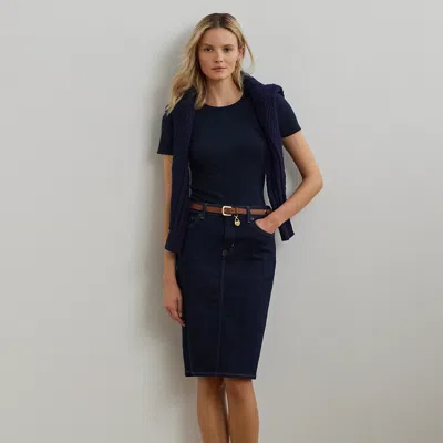 Ralph Lauren Denim Skirt In Rinse Wash In Blue