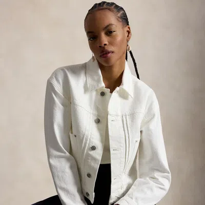 Ralph Lauren Denim Trucker Jacket In White