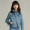 Polo Ralph Lauren Kids' Denim Trucker Jacket In White