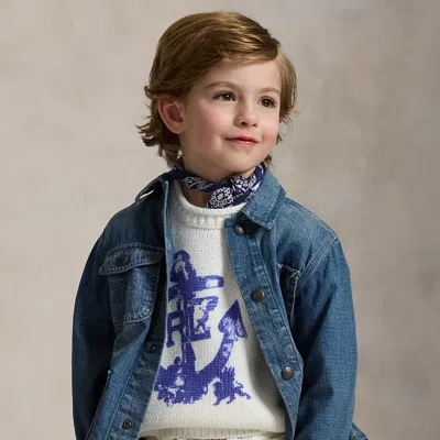 Ralph Lauren Kids' Denim Utility Jacket In Harford In Blue