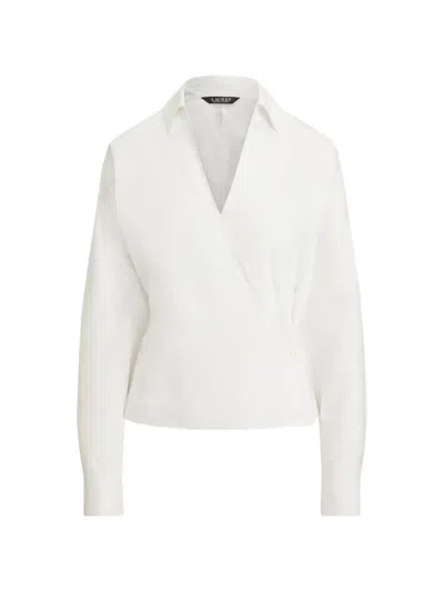 Ralph Lauren Devra Wrap-style Blouse In Neutral