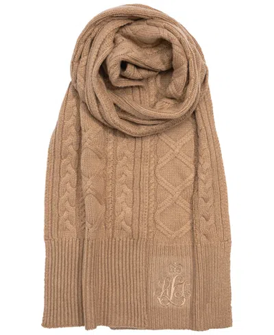 Ralph Lauren Direct Cable Scarf In Brown