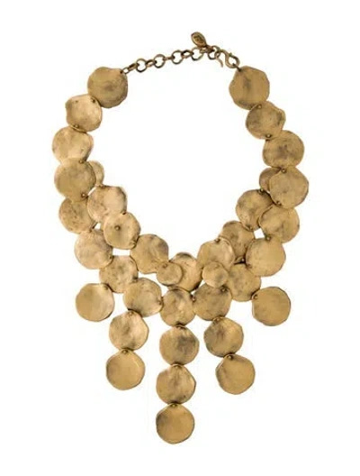 Pre-owned Ralph Lauren Disc Collar Necklace, 17.75" In Multi