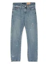 Polo Ralph Lauren Distressed-effect Straight-leg Jeans In Blue