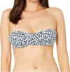 Polo Ralph Lauren Ditzy Twist Bandeau Bikini Top In Navy In Blue