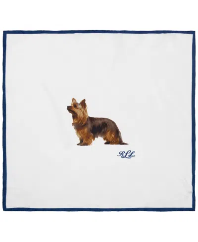 Ralph Lauren Dog Conversational Small Square Scarf In Mascarpone Cream