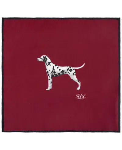 Ralph Lauren Dog Conversational Small Square Scarf In Ralph Red
