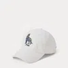 Ralph Lauren Dog-embroidered Twill Ball Cap In White