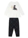 Polo Ralph Lauren Dog-print Jersey And Legging Set In White